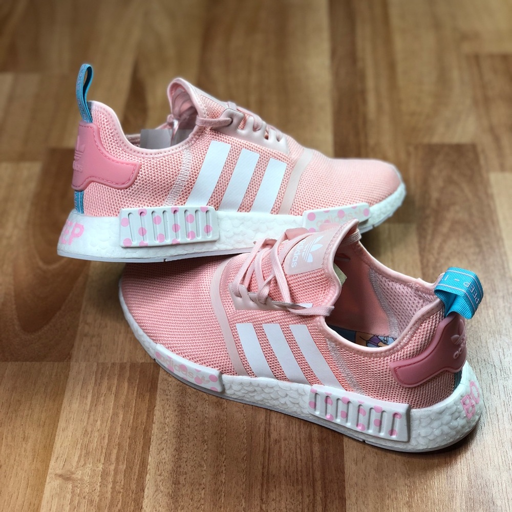 adidas Women's Light Pink and White Athletic Sneakers - Picture 11 of 13